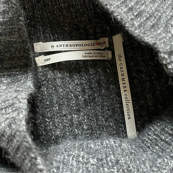Anthropologie Cashmere Charcoal Crop Sweater Vest - Picture 7 of 12